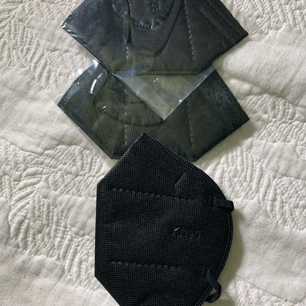 Mask 3 pk KN95 black cdc guidelines